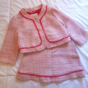 Janie & Jack Darling sophistication jacket, skirt & shirt set.